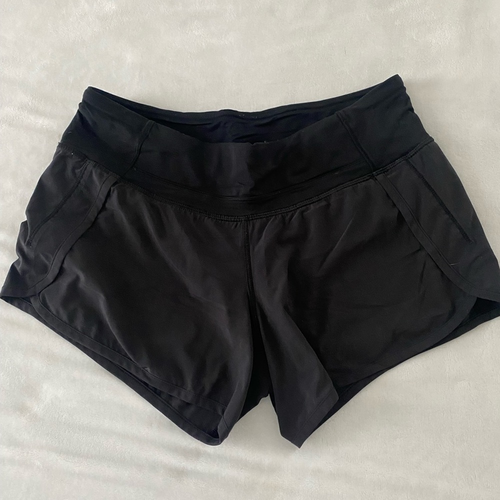 Lululemon Size 6 Black Running Shorts
